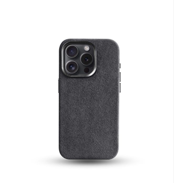 Huse iphone 14 si 15, Pro si ProMax din piele Alcantara, MagSafe