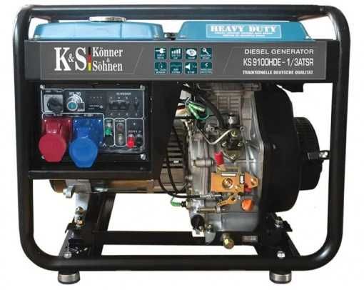 Generator de curent 7.5 kW diesel, cod-KS-9100DE-1/3-HD-ATSR