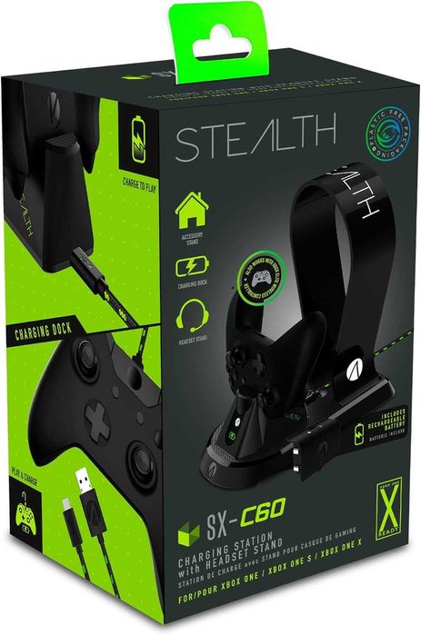 Зарядна станция Stealth SX-C60  със стойка за слушалки за XBOX ONE