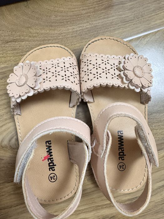 Sandale din piele naturala Nr 24 Roz pudra