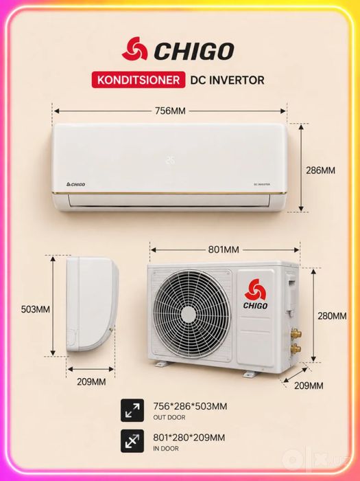 Chigo кондиционер on off low voltage inverter wi-fi