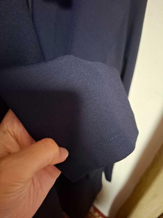 Sacou bleumarin nou cu etichetă, vâscoză, potrivit pentru vară,