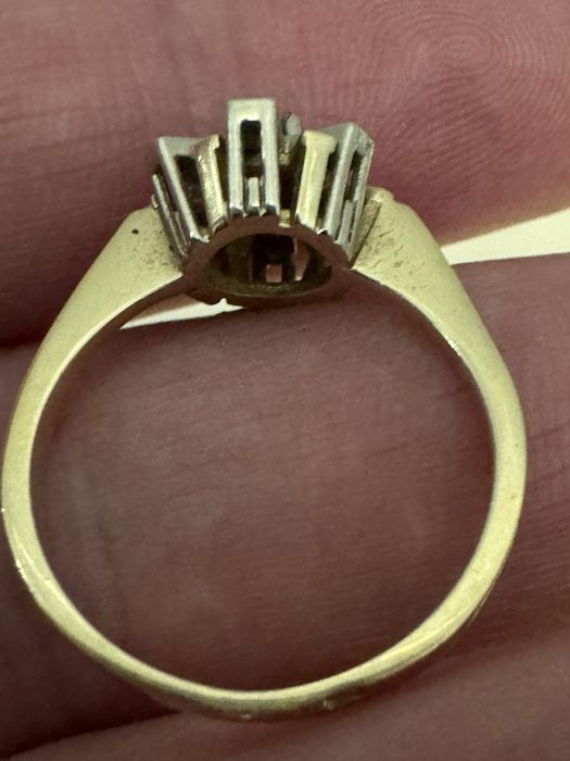 Сырға жүзік бриллиант алтын