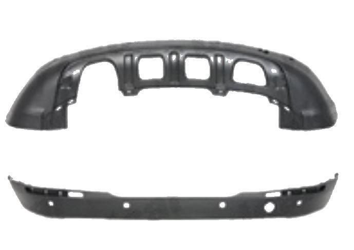 Spoiler bara spate spate Vw Tiguan (5n), 09.2007-04.2011, cu orificiu de evacuare, cu gaura pt. auto pilot, 4 gauri senzori parcare, (nu este compatibil la modele cu carlig remorcare)