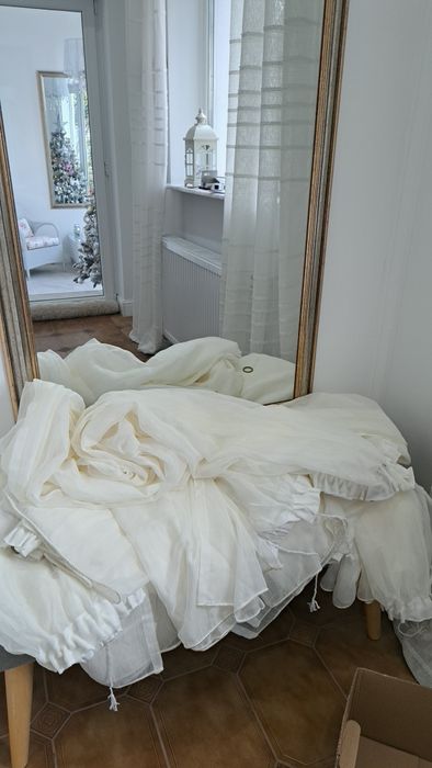 8  Draperii " Perdele  voal cu model ( pret lot  (