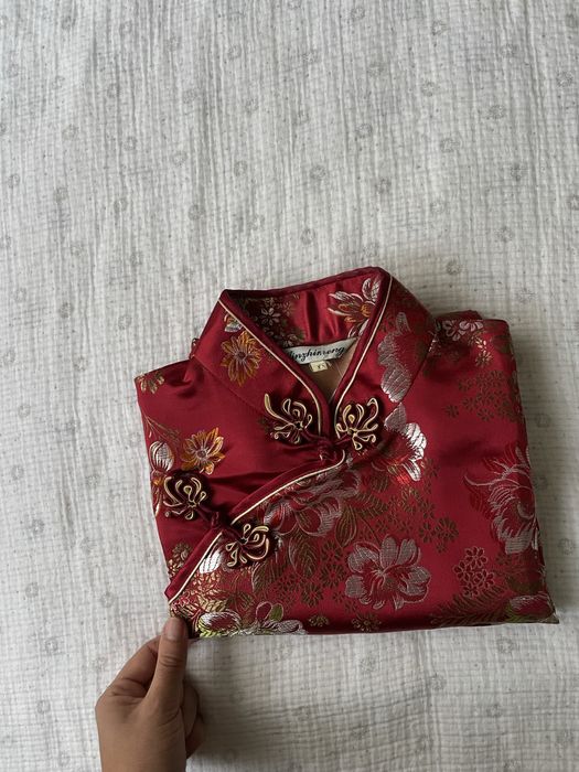 Блуза с японски мотиви от 100% коприна