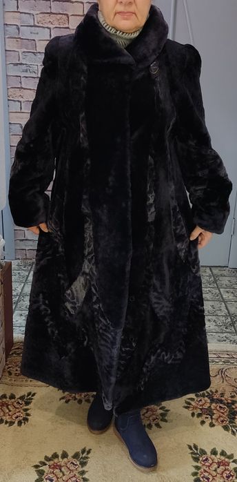 Шуба мутон рифленый р 52