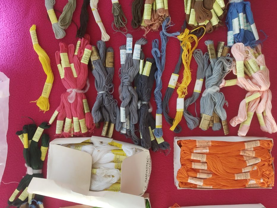 Българско мулине, бродерия