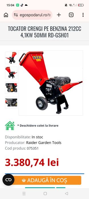 Tocător crengi  aproape nou