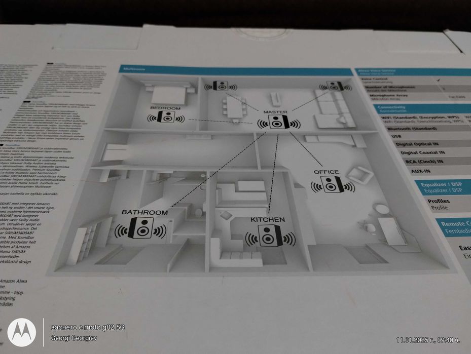 Hama SIRIUM3800ABT Безжична озвучителна система