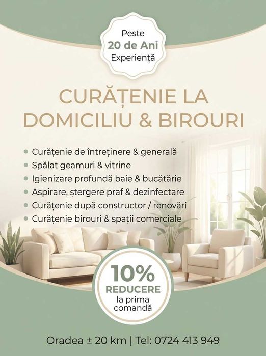 Servicii de curățenie la domiciliu, PFA