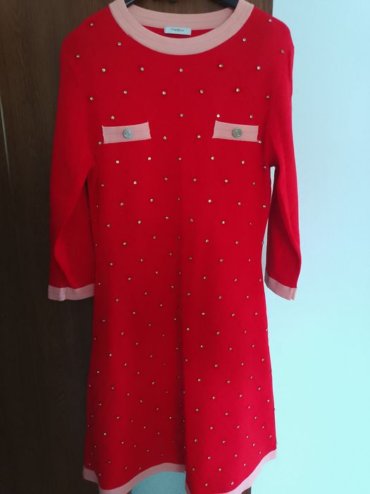 Rochie damă deosebită Motivi , evazată, cu strasuri aplicate