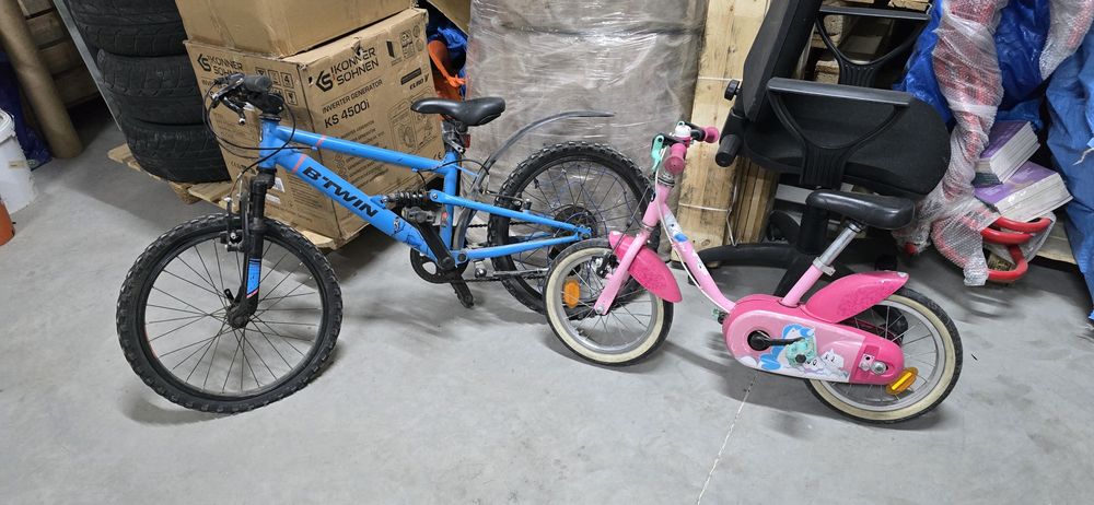 Bicicleta  albastra 18" roz 14"