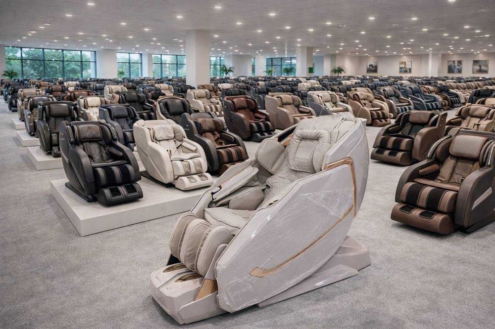 Массажное кресло с настраиваемыми программами и интенсивностью.