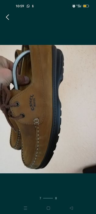 Mocasini Camel piele întoarsă nr 44 bărbați