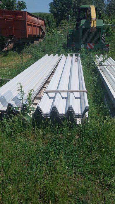 Tablă zincată pentru hale sau garduri sau acoperișuri
Dimensiuni
Lungime: 6,5 m
Lățime totală: 1,1 m
Grosime tablă: 1 mm
Înălțime cută (profil): 120 m