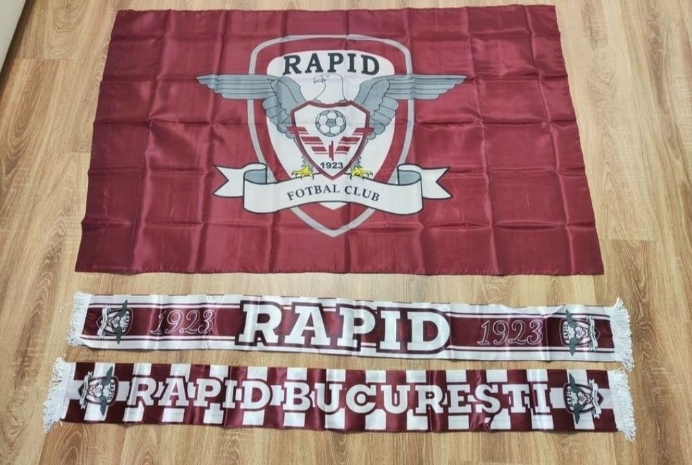 Steag Rapid București + Esarfa Rapid