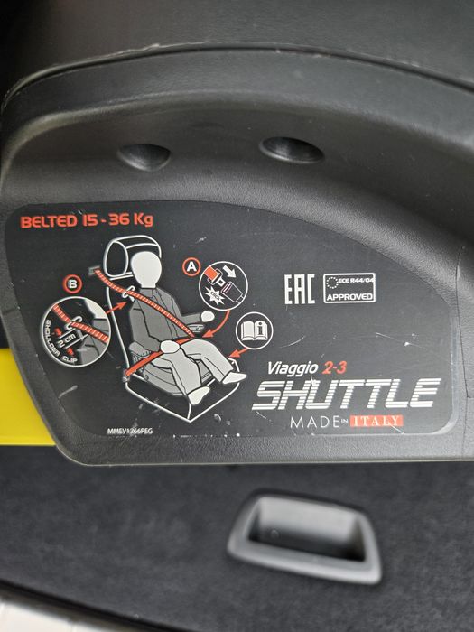 Inaltator auto ISOFIX Peg Perego Viaggio 2-3 Crystal Black, 15-36 kg