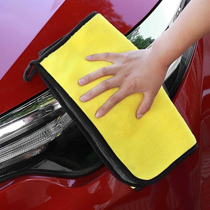 Професионална Двустранна Микрофибърна Кърпа за Подсушаване и Полиране, 60 х 30 см