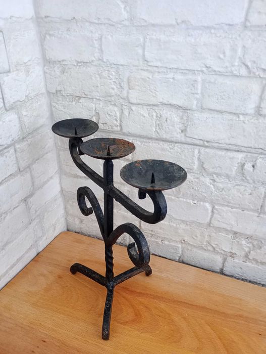 Стар свещник от ковано желязо 2 броя