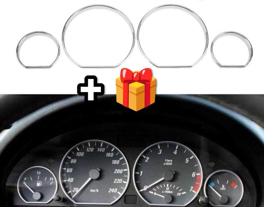 Нови Хромирани Рингове за табло / километраж BMW е38 е39 E46, X5 е53