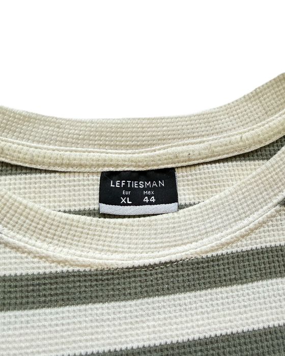 Tricou Lefties Man XL (44) – Dungi alb-verde, textură waffle,