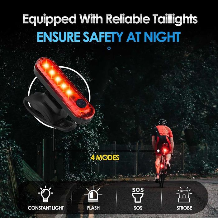 LED велосипедни светлини за нощно каране