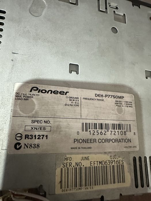Pioneer 7750 Dilfin disc aux