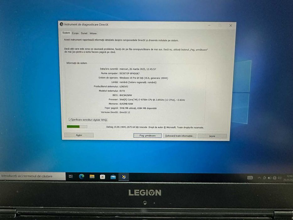 Laptop Gaming Lenovo Legion Y7000 I7-9750H SSD GTX1650 ProMax Amanet