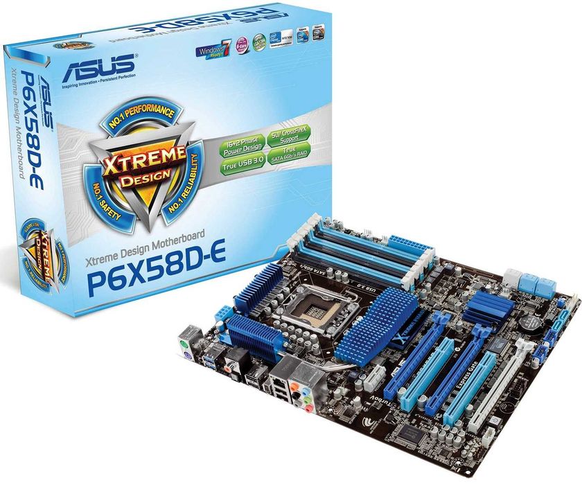 Дъно Дънна платка ASUS P6X58D-E X58 1366 DDR3 до 48GB