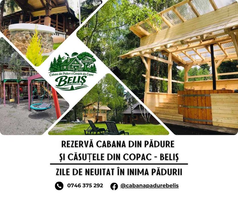 Weekend liber: 12-14 iunie 2026! Rezerva weekend Cabana din Padure & Casuta din Copac – Belis