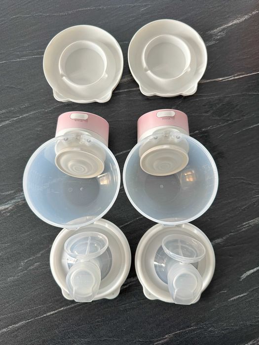 Pompă de sân dublă Momcozy S12 Pro Quick + Piese de schimb extra