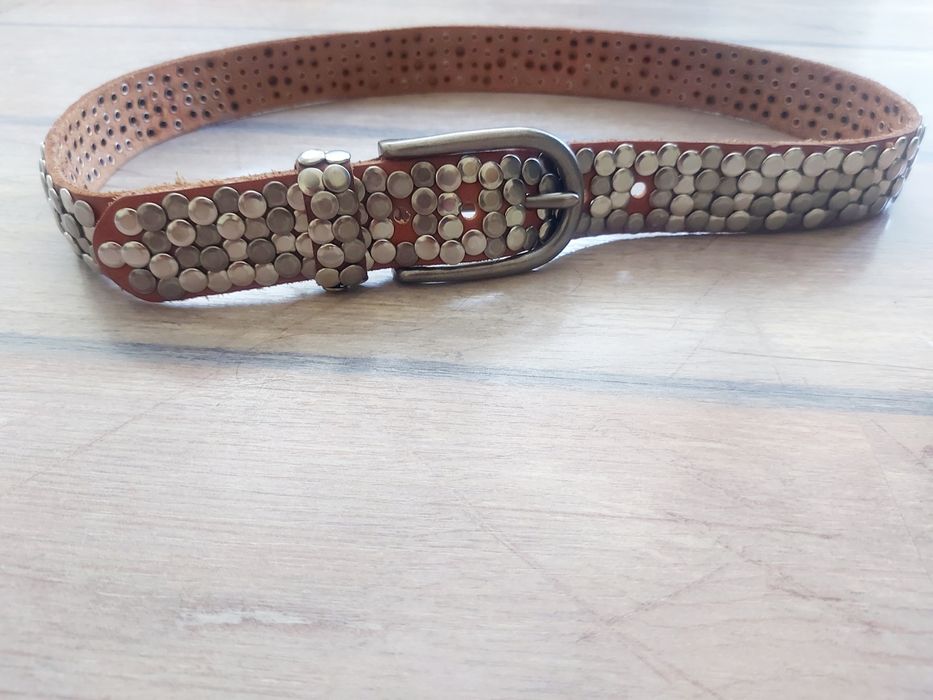 Нов естествена кожа колан с капси -95см