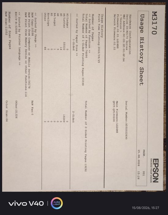 Epson M3170 holati yaxshi chiqarishi ham
