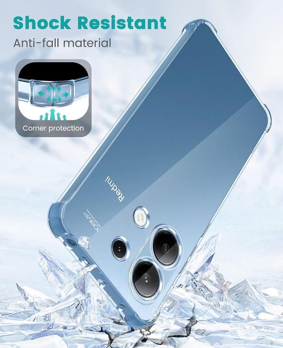 Прозрачен Силиконов Удароустойчив Кейс за Xiaomi Redmi Note 13 4G 5G