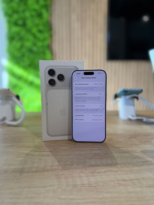 **ATSGSM.RO**IPHONE 17 PRO 256Gb SILVER/Baterie100%/Fact+Gar 12 luni