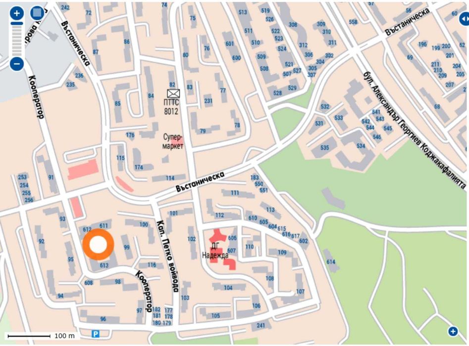 Дава се под наем Гараж / Паркомясто в Бургас, Меден рудник - зона В - 24 кв.м за 122.4 € - Снимка #2
