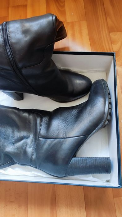 Сапоги кожанные, зимние тёплые