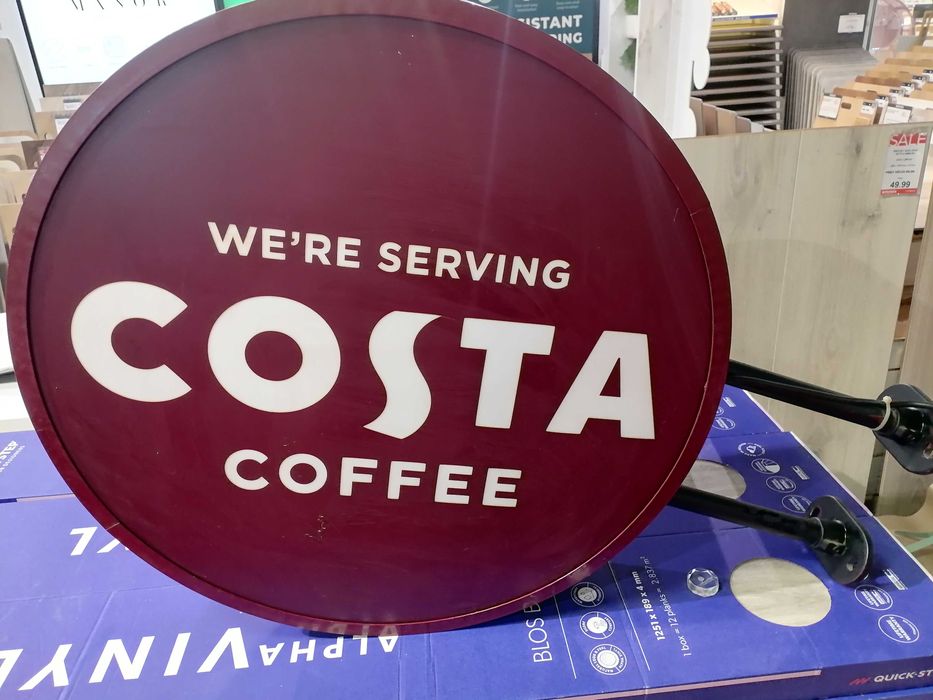 Semn publicitar Costa Coffee original