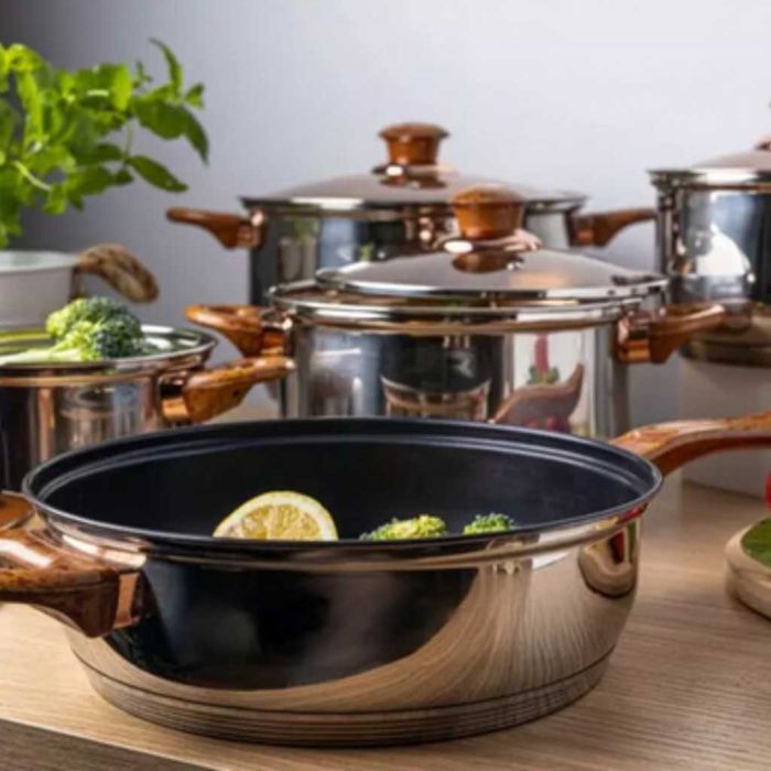 Комплект съдове за готвене от 12 части – Неръждаема стомана