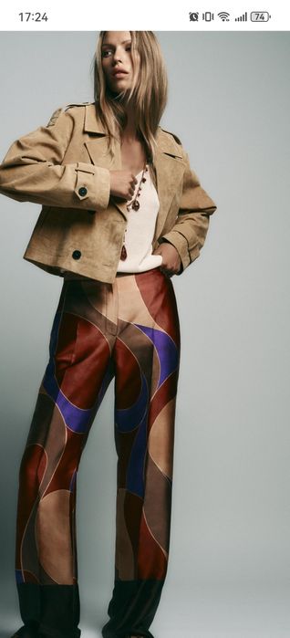 Pantaloni satinați Zara