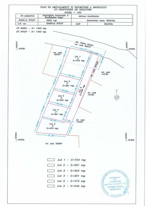 Vand 5 parcele de teren,foarte aproape de oras(Podul Jelnei)!