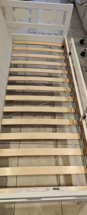 Pat ikea kritter 70x160 complet, saltea, somiera, bara protectie
