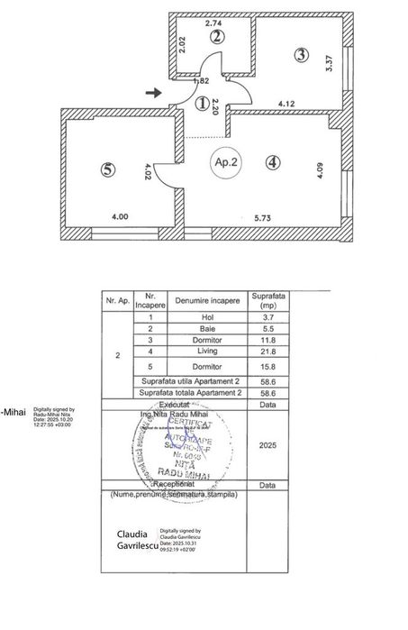 Apartament cu 3 camere | Bloc nou | Gata de mutat