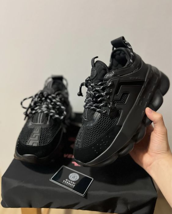 Adidasi versace chain reaction negrii  40-44
