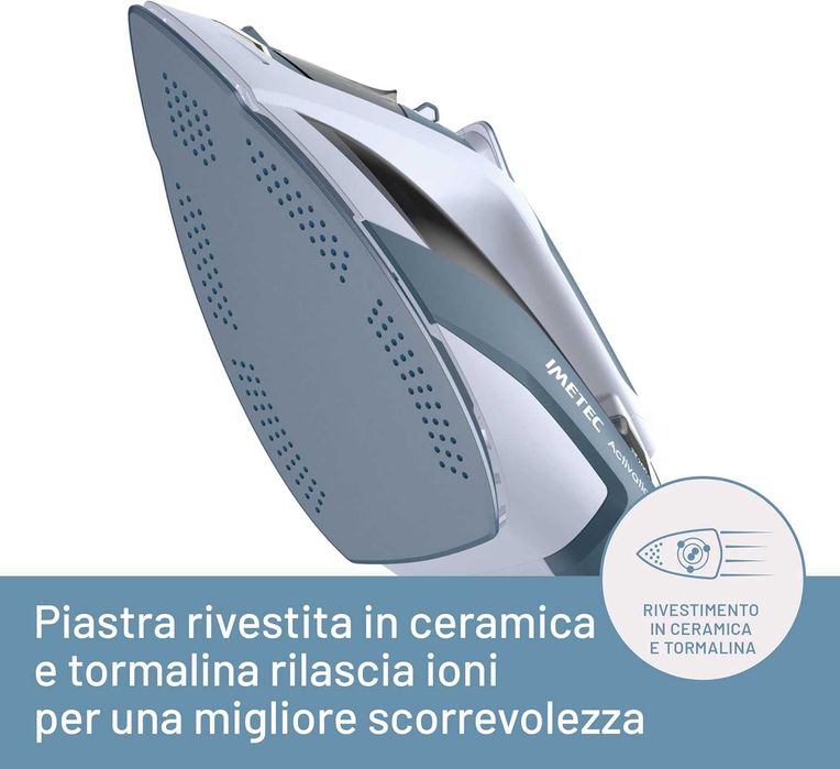 Парна ютия Imetec Activation керамична и турмалинова гладеща плоча 2400 W