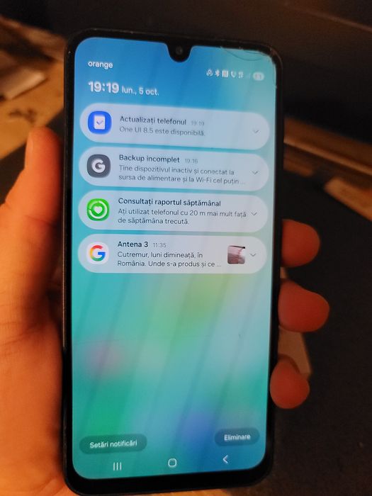 Display original fisurat Samsung A166