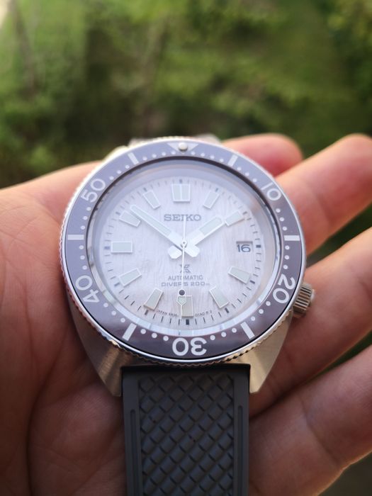 Ceas automatic Seiko Mod Slim Turtle Glacier curea FKM