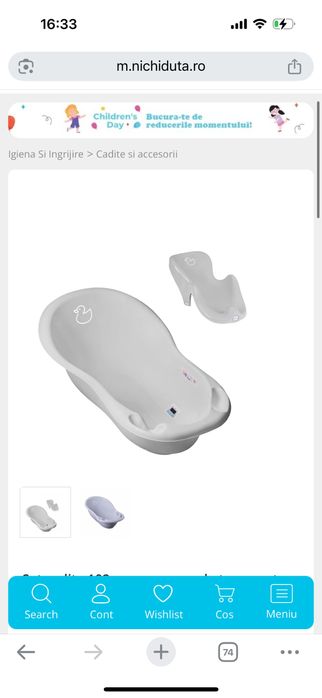 Vand cadita cu termomentru