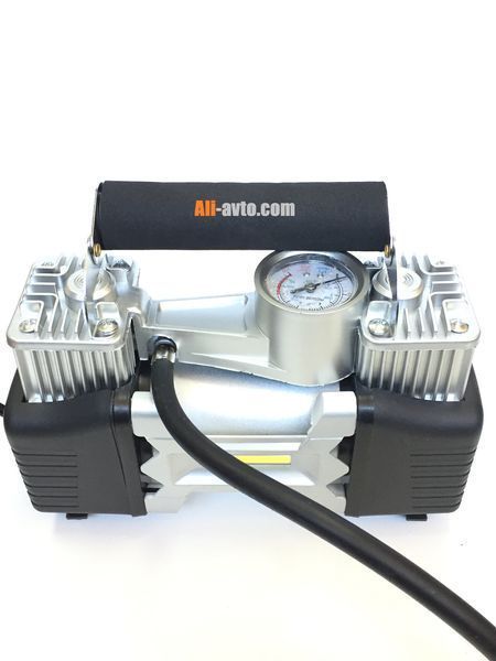 Компресор За Помпане На Гуми Двубутален Двуцилиндров Метален 12V 30A с